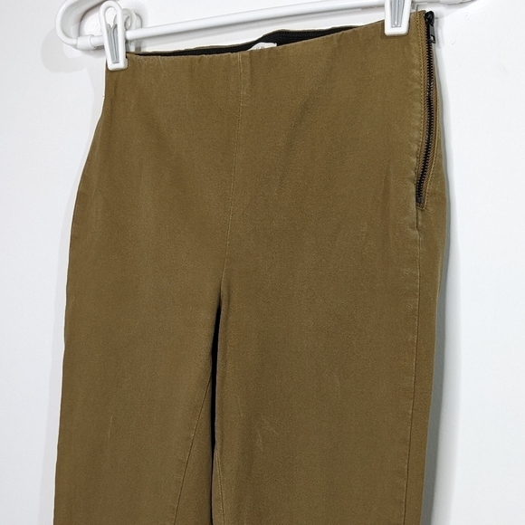 ✨3/$15 Everlane golden yellow / brown zip side pants 00 - Picture 3 of 14
